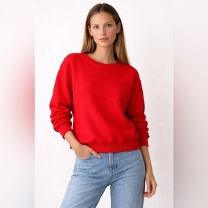 Red Textured Women's Sweater, vintage.